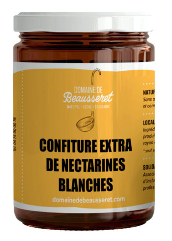 Confiture extra de nectarines blanches